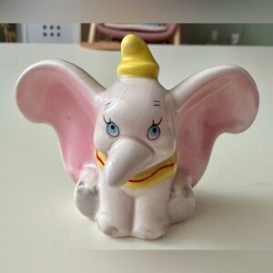 Vintage Disney Dumbo Figurine - Pink and Yellow 2.5”